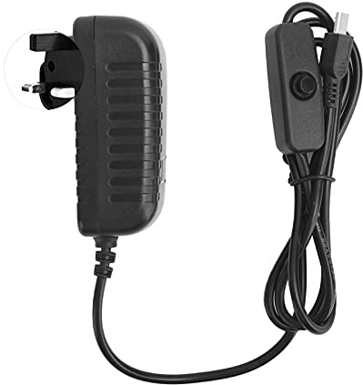 Power Supply, 5V 3A Official Power Adapter with On Off Switch, Micro USB Charger for 5 4B 3B+ 3B 2B Zero W, UK Plug