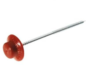 Briconess.com Chiodi filettati con rondella per fissaggio onduline lastre ondulate - red