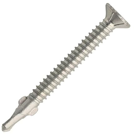 Vis autoperceuse à ailettes Scell-it TFAXBM48050 bi-métal 4,8x50mm tête fraisée 120° inox A2/acier cémenté