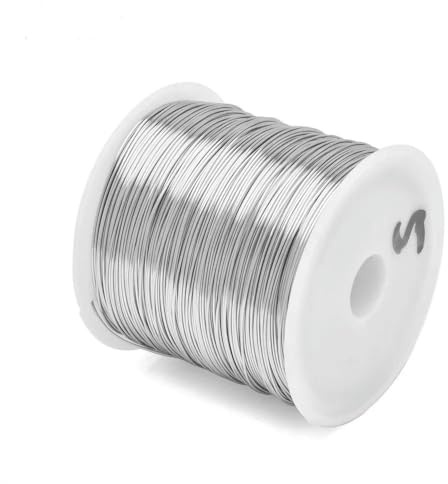 Alambre de acero inoxidable de calibre 20, 22, 24 y 28 para fabricación de joyería, manualidades, proyectos, suministros de búsqueda de joyería, 130-328 pies