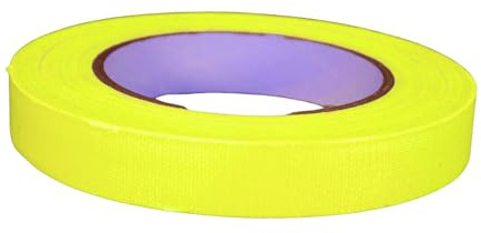 UV FLOOR - Gaffer Fluoreszierende gelb Aufkleber - Gaffer Premium-Qualität - Neon Zubehör - Party - Dekorativer Klebestreifen - 1,9cm x 25 m