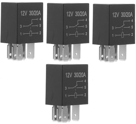 SOLUSTRE 4stücke Teiliges Automatik-relais Mit Pins Langlebiges Kupferbeschichtetes Elektromagnet-relais Für Auto Lkw Starter Stabile Leistungssteuerung Einfache Installation