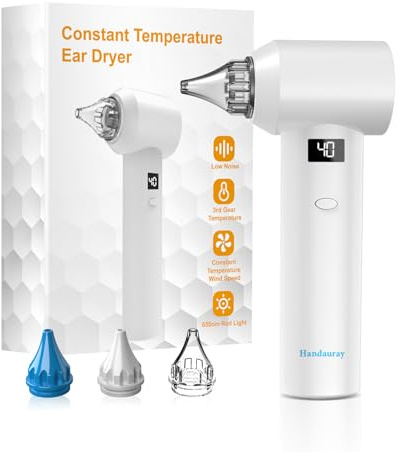 Handauray Ear Dryer - The Ultimate Solution for Post-Swimming, Showering, Surfing, Water Sports, Ear Drying，Ear Care and Infection Prevention