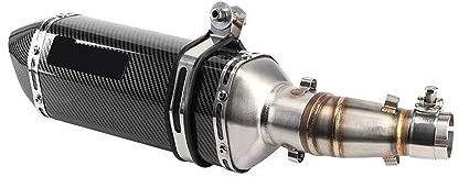 gangxiao Motorrad-Auspuffanlage Mittelrohr-Slip-On-Schalldämpfer Mit DB-Mörder Für Ninja 250R 250 300 Z250 Z300 2008 2009 2010 2011 2012-2019 Auspuff Schalldäm