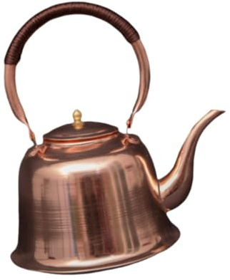 Baoblaze Tea Kettle,Copper Kettle,1L Wrapped Handle Copper Teapot,Coffee Pot for Induction/Gas Stoves Gas Stoves Induction Hob Camping