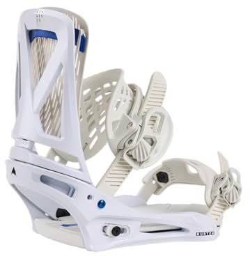 Burton Genesis Re:Flex - Fijaciones de snowboard para hombre, color blanco, L