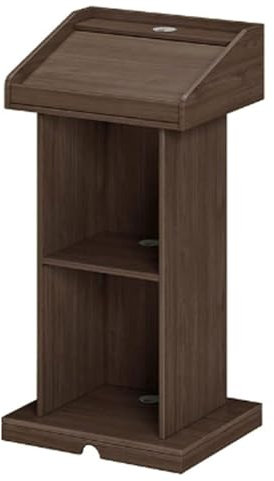 WYRMB Leichte Rednerpulte Holz Laptop Schreibtisch Podium Stand Mit Offenem Speicher Konferenz Tisch Boden Stehen Stehen Rednerpult，