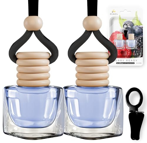 Car Air Freshener - Berry Ready Inspired Perfume Diffuser by Perfa | Luxury Fragrance - Long Lasting Freshness with Odour Eliminator Technology with Vent Clip - Great for Any Vehicle - Pack of 2