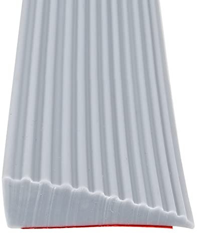 Threshold Ramps, Self-adhesive Wheelchair Ramp, Non-Slip Rubber Ramp for Sweeping Robot, Wheelchair, Scooter, Cuttable Floor Tile threshold Transition Strip (Grey, 5.5 x 1.6 x 100cm)