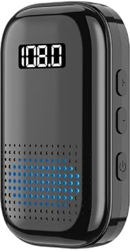 Boannice Receptor Bluetooth 5.4 Multifunción, Adaptador de Audio Inalámbrico, Llamadas Manos Libres, para Estéreo de Coche, Auriculares con Cable, Altavoces, Función Radio con Ranura para Tarjeta TF