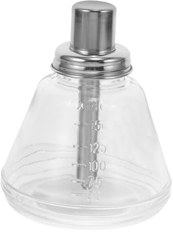 ADOCARN Flacone Pressatura per Manicure in Vetro e Alluminio, Bottiglia Vuota Ricaricabile Pompa, Bocca Larga per Liquidi di Pulizia, Dispenser Compatto per Nail Art Uso Quotidiano