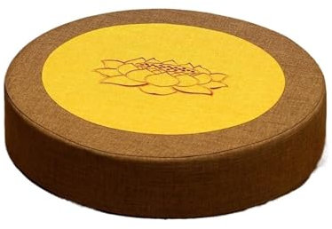 Windmilne Bodenkissen, chinesisches Lotus-Yoga-Bodenkissen, Meditationskissen, Gebetskissen, rundes Yoga-Meditationskissen (braun, 50 cm)