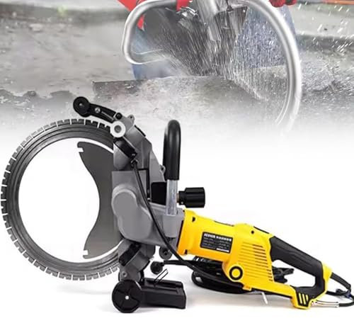 5000W Wall Chaser Ring Concrete Cutter Saw with Blade, Electric Brushless Circular Saw Concrete Cutting Saw, for Granite,Stone Depth29cm High Frequency Cutting