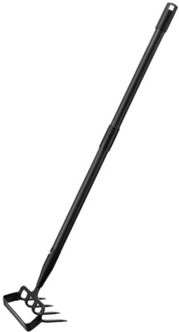 Holibanna 1.2m Rastrello Da Giardinaggio Inossidabile Strumento Leggero e Pratico Per Diserbo Piantagione e Giardinaggio e Orticoltura