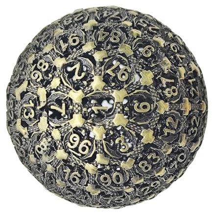 Polyhedral Metal Cubes Individual of 100 pages for Role Playing Games, High Precision RPG Cubes | Table Game Accessories, Pen-&-Paper, Collector and Passionate Players