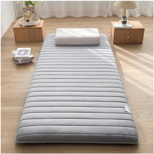 Matelas de style minimaliste - Tapis de couchage pliable - Surface rembourrée douce et légère - Coussin de lit en mousse pour chambre d'étudiants, camping, chambre d'amis (D