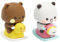 Juego de 2 Figuras con Pompones de Bubu Dudu, Oso Panda, decoración de Coche Kawaii, Figura con Pompones, Adorno para Coche, Figuras de Osos Panda, Juguete para Regalo para niños