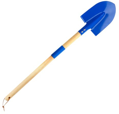 Shntig Kinder Metall Beach Schaufel Graben 27 Zoll Kleinkind Sand Spaten Blaues Abnehmbares Design Mit Holzgriff Und Plastikgriff