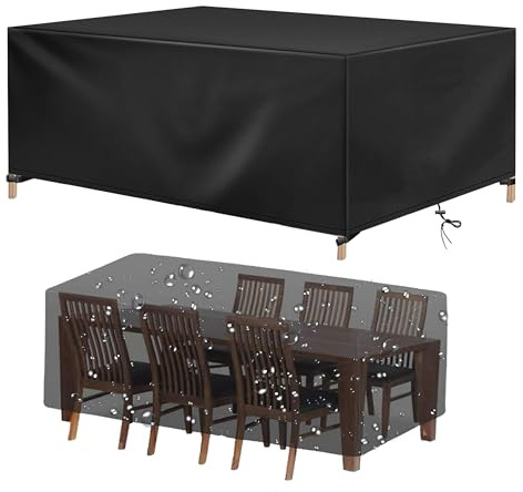 Abdeckplane für Gartentisch 150x100x75cm/LxWxH Abdeckung Gartenmöbel Abdeckhauben Schutzhülle für Gartenmöbel Wasserdicht Abdeckung Gartenmöbel Winterfest Schutzhülle für Loungemöbel, Terrassenmöbel