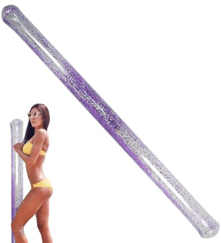 Nouilles de Piscine, 58 Pouces en PVC PVC Portable Lisage Paillettes gonflables Noodle pour la baignade, la Plage, Les flottants, la fête, Le Violet, Les Jouets et Les Jeux