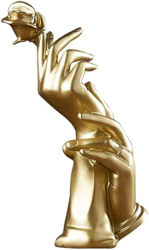 MiniGlypture Statue gestuali e sculture, statue astratte gestuali, decorazioni per la casa, perfette per matrimoni, scrivania, decorazione, regali (oro)