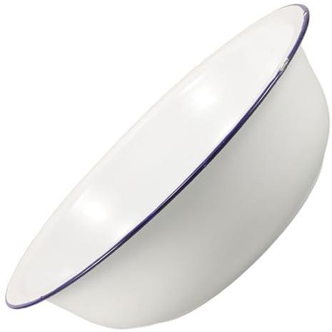 Palangana para Remojar los Pies Vintage de Esmalte 32cm Color Blanco