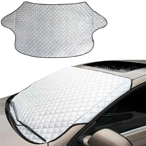 ASBHFC Frontscheibenabdeckung Auto 4 Jahreszeiten für FIAT Punto (176 188 199 1993-2018), Scheibenabdeckung als Ganzjahres Schutz gegen Frost EIS und Schnee im Winter, reflektierender