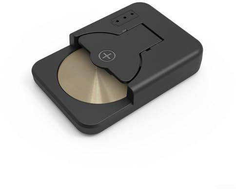 Chargeur de batterie bouton rechargeable pour CR2032 CR2025 CR2016 LR44 AG13 AG10 avec détection intelligente et résistance ABS (sans fil noir)