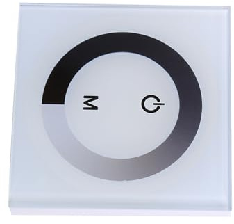 Bamjour Interruttore Dimmer LED Monocolore, Controller Luce Pannello Touch per Striscia LED 12V 24V DC, con luminosità Regolabile (WHITE)