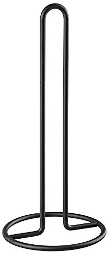 KADAX Küchenrollenhalter aus Stahl, Küchenständer im raffinierten Design für Küchenrolle, praktisches Zubehör für zu Hause (schwarz)