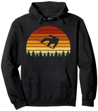 Vintage Sonne Snowboard Geschenk für Snowboarder Pullover Hoodie
