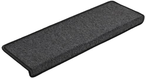 vidaXL Stair Mats 15 pcs 65x21x4 cm Anthracite Rectangular Edge