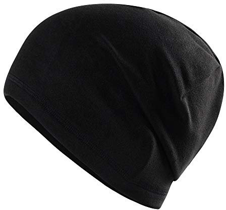 EasyULT Laufmütze Sportmütze Fahrrad Mütze Skimütze Funktionsmütze Fleece Winddicht Thermo Atmungsaktiv Beanie Kopfbedeckung Herren und Damen für Laufen Skifahren Radfahren Snowboarden(Schwarz)