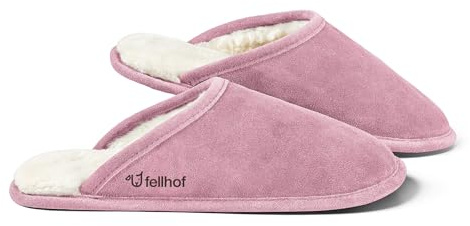 Fellhof Lammfell Hausschuh TRENDY Damen Herren Fell Pantoffeln für Winter & Sommer Hausschuhe aus ECHTEM Lammfell
