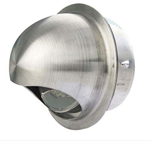 Aérateur Rond Grille Clapet Anti Retour en Acier Inoxydable Grille Couvercle de Ventilation Sortie d'évacuation Mural Bouches d'aération pour Ventilation de Salle de Bains Cuisine de Bureau ,200mm