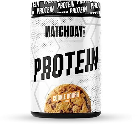 Matchday Nutrition Protein-Pulver Cookie Dough I Veganes Eiweiß-Shake mit idealer Löslichkeit 600 g Dose I Mit Ashwagandha für die Regeneration speziell für Fußballer und nach dem Sport