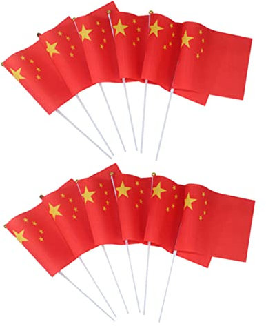 MAGICLULU Drapeau Chinois Sur Bâtonnet Drapeaux à Main Drapeau National Chinois Pour Fêtes Et Compétitions