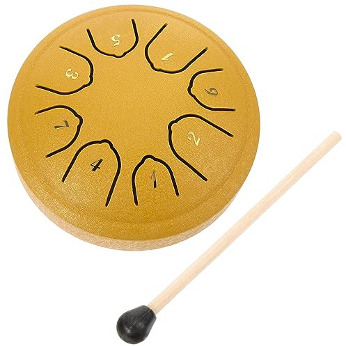 IMIKEYA 1satz Mini Steel Tongue Drum Percussion Instrument Mit Schlägeln Für Mädchen Töne Handgefertigt Für Musiktherapie Und Entspannung