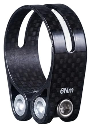 Sattelklemme Vollcarbon-Fahrrad-Sattelstützenklemme, 31,8 mm oder 34,9 mm, Fahrrad-Sattelstützenklemme for 27,2/30,8/30,9/31,6 mm Sitzrohr Sattelkloben (Color : Glossy 34.9mm)