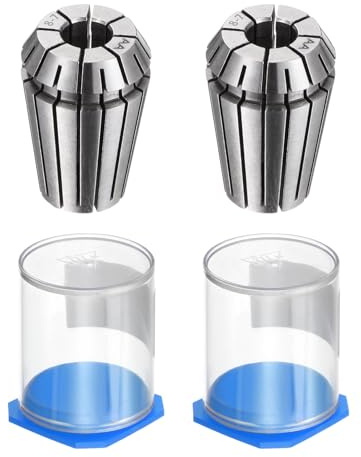 QUARKZMAN ER20 8mm Mandrino con Pinze a Molla Alta Precisione 0,008mm 2pz | per Macchine Incisione CNC， Tornio Fresatrice