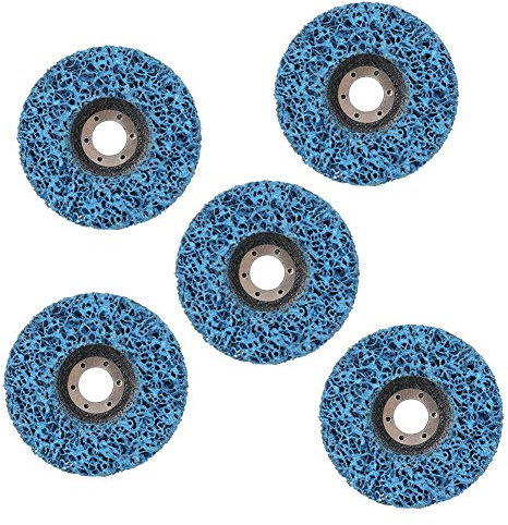 Rust Removal Grinding Wheel, 5pcs Poly Strip Abrasive Disc Rust Paint Remover Cleaning Grinding Wheel for Angle Grinder Clean and Remove Paint Rust(125)