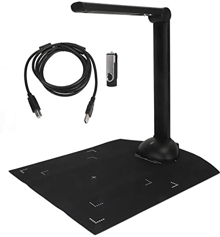 Dokumentenkamera, Dokumentenscanner, 10 MP, Mehrsprachige OCR-Echtzeitprojektion, Buchscanner-Kamera, A3, Faltbar, Tragbar, USB-Dokumentenkamera, Scanner