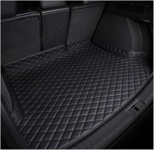 LIMINFACAI Auto Leder Kofferraummatten für VW Touran 7 Sitz 2006-2012 2013 2014 2015, rutschfest Staubdicht Schutzmatte Kofferraumschutz Kofferraumwanne Teppich,A/Black