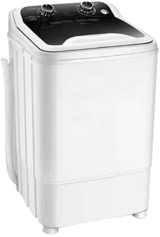Lavatrice Portatile, Mini Washing Machine, Lavanderia per Appartamento e Dormitorio, Biancheria Intima, Calzini, Asciugamani 65x41x38 cm(Nero)