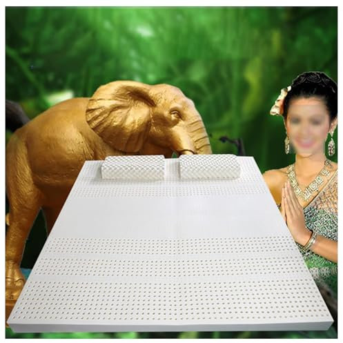 WKXTECZT Matratze Aus 100% Natürlichem, Weichem Latex, Schlichtes Design, Entspannende Latex-Matratze Für Schlafzimmer, Mit Auflage, Matratzenbezug Aus Naturlatex,1in,70x130cm