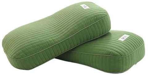 Oreiller en sarrasin avec taie d'oreiller (lot de 2), oreiller réglable, oreiller cervical en sarrasin pour dormeurs sur le côté et le dos, oreillers en sarrasin pour dormir avec un soutien ferme