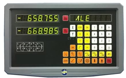 Bilancia lineare digitale accurata Kit di lettura digitale DRO a 2 assi for tornio fresatrice Display DRO a due assi for tornio fresatrice a griglia per Fresatrici Torni,Accessori di Montaggio