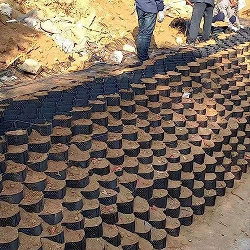 Geogrid Grille stabilisatrice de mur de soutènement pour bloc de sol/gravier en maille robuste pour pentes de jardin (6 x 10 m)