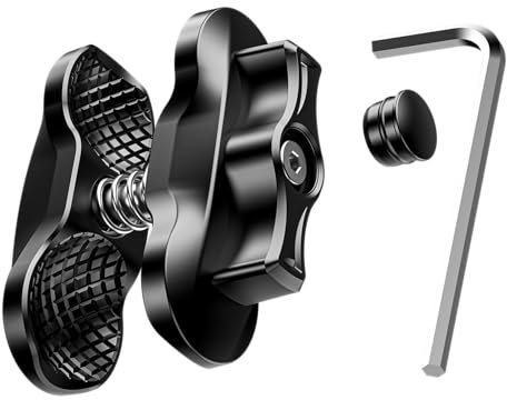 iMESTOU Brazo Doble Antirrobo de 1 Pulgada para Soportes RAM Tamaño B. Adaptador de Rótula de Seguridad de Aluminio Aeronáutico con Ajuste sin Herramientas, Longitud de 2.5 Pulgadas