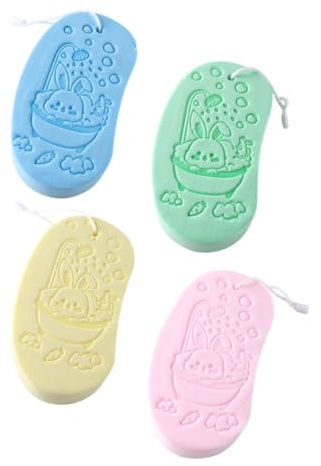 CALLARON 4piezas Esponjas De Baño Suaves Para Ducha Herramientas De Higiene Para Bebés Accesorios De Baño Hogar Artículos De Higiene Para Toalla De